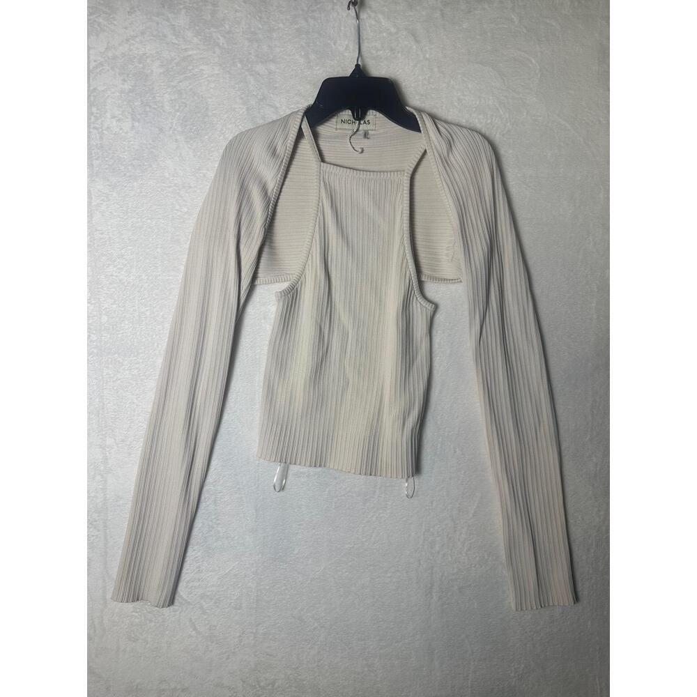 Nicholas Beige Luna Layered Knit Top Size Small TwoPiece‎ Set Top Size Small